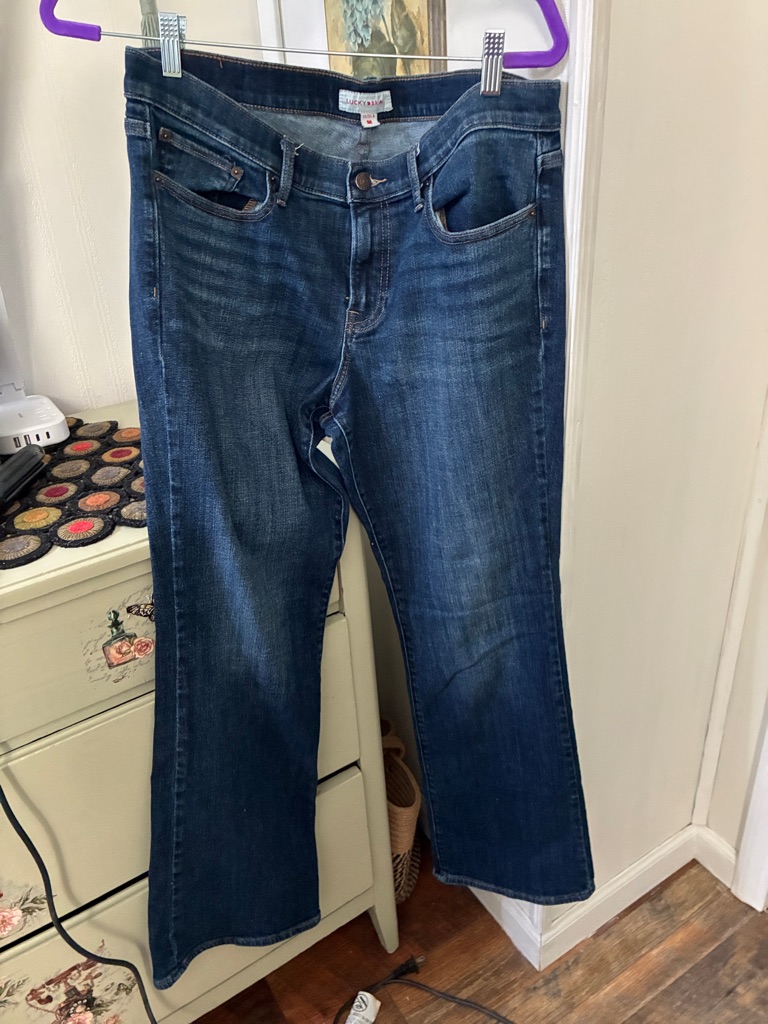 Lucky Brand Womens Bootcut Jeans In Dark Blue Denim